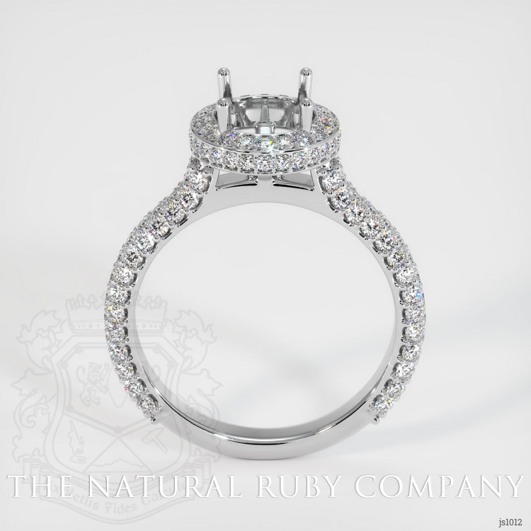 14K White Gold Pave Ring Setting