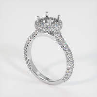 18K White Gold Pave Ring Setting Video