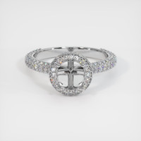 18K White Gold Pave Ring Setting Image