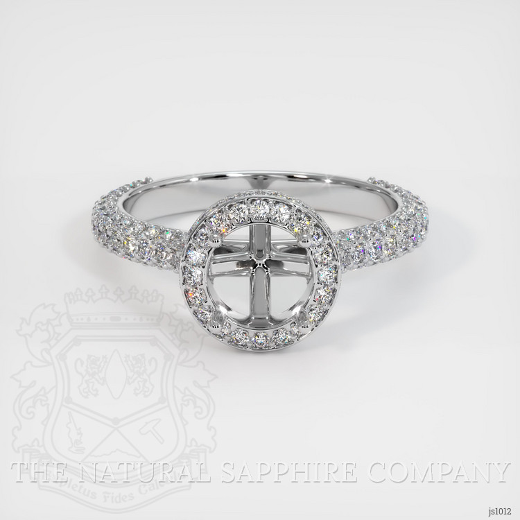 18K White Gold Pave Ring Setting