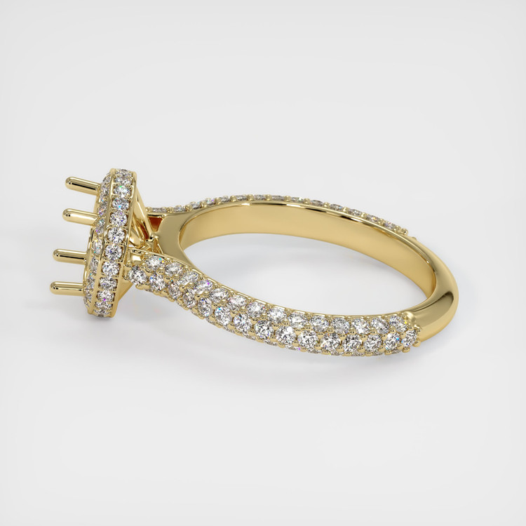 14K Yellow Gold Pave Ring Setting