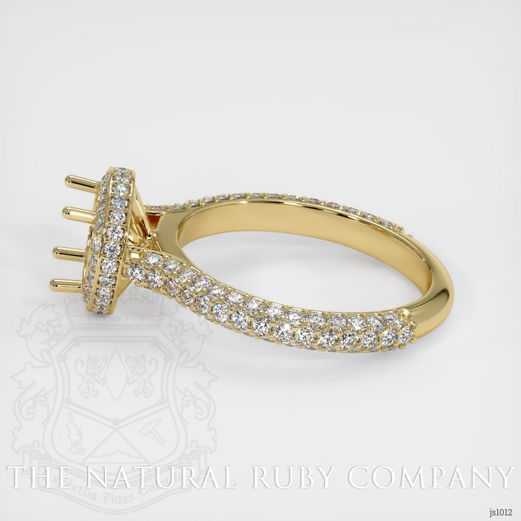 14K Yellow Gold Pave Ring Setting