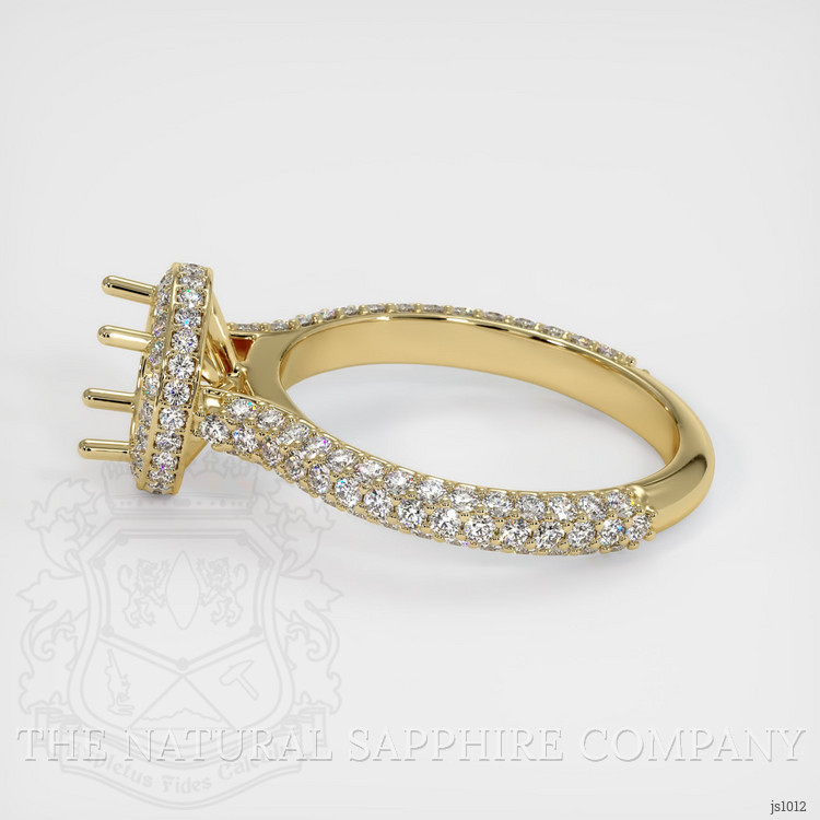 14K Yellow Gold Pave Ring Setting