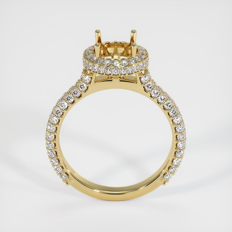 14K Yellow Gold Pave Ring Setting