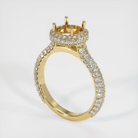 18K Yellow Gold Pave Ring Setting Video