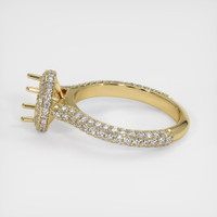 18K Yellow Gold Pave Ring Setting Image