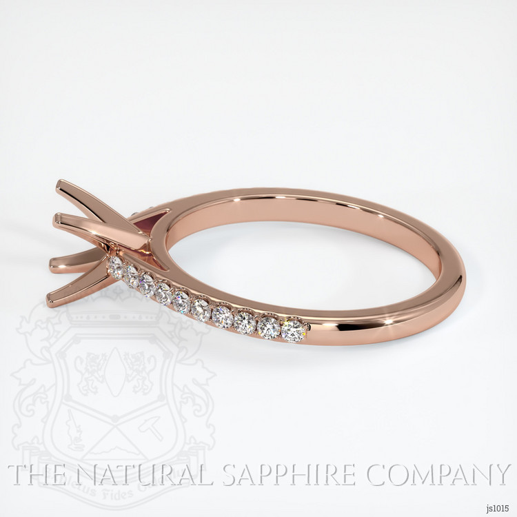 14K Rose Gold Pave Ring Setting