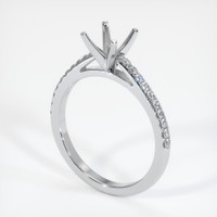 10K White Gold Pave Ring Setting Video