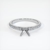 14K White Gold Pave Ring Setting Image