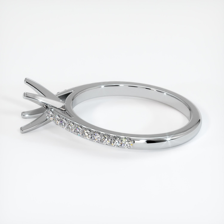 14K White Gold Pave Ring Setting