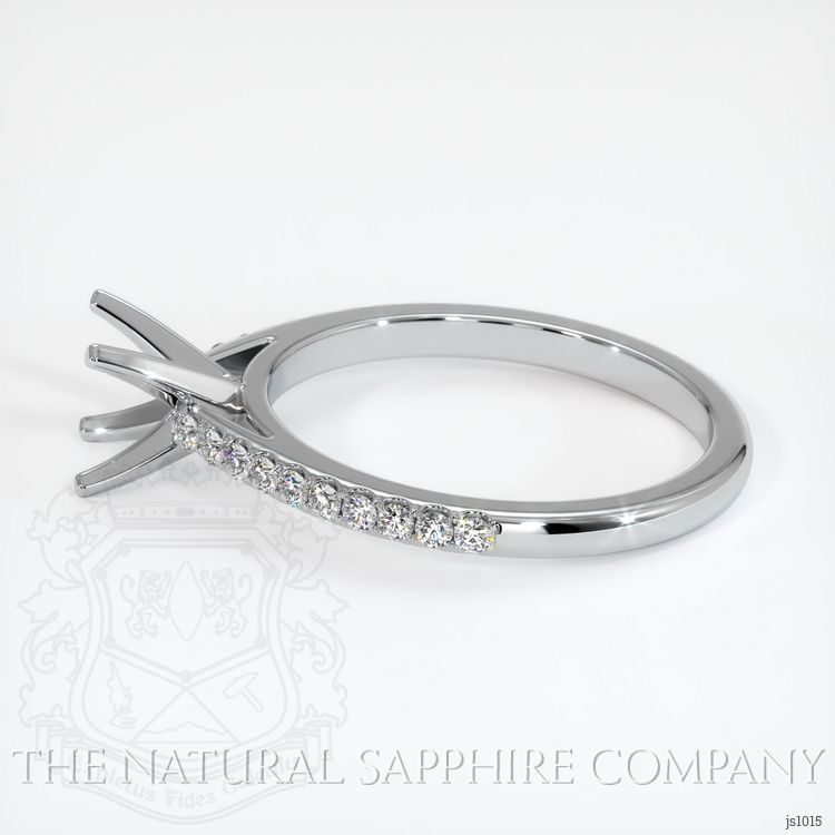 14K White Gold Pave Ring Setting