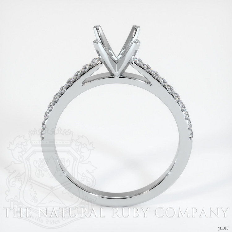 14K White Gold Pave Ring Setting