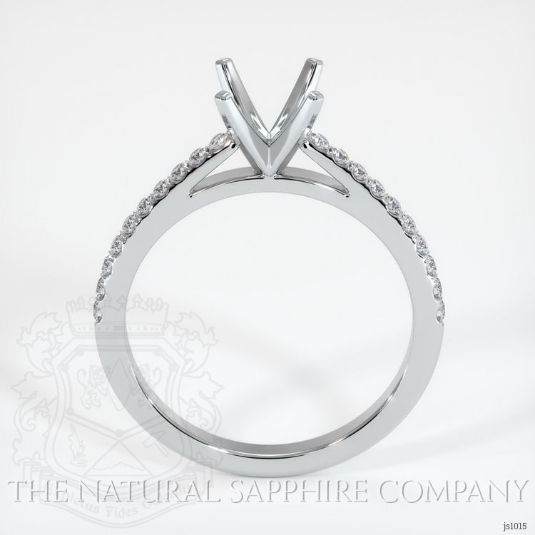 14K White Gold Pave Ring Setting