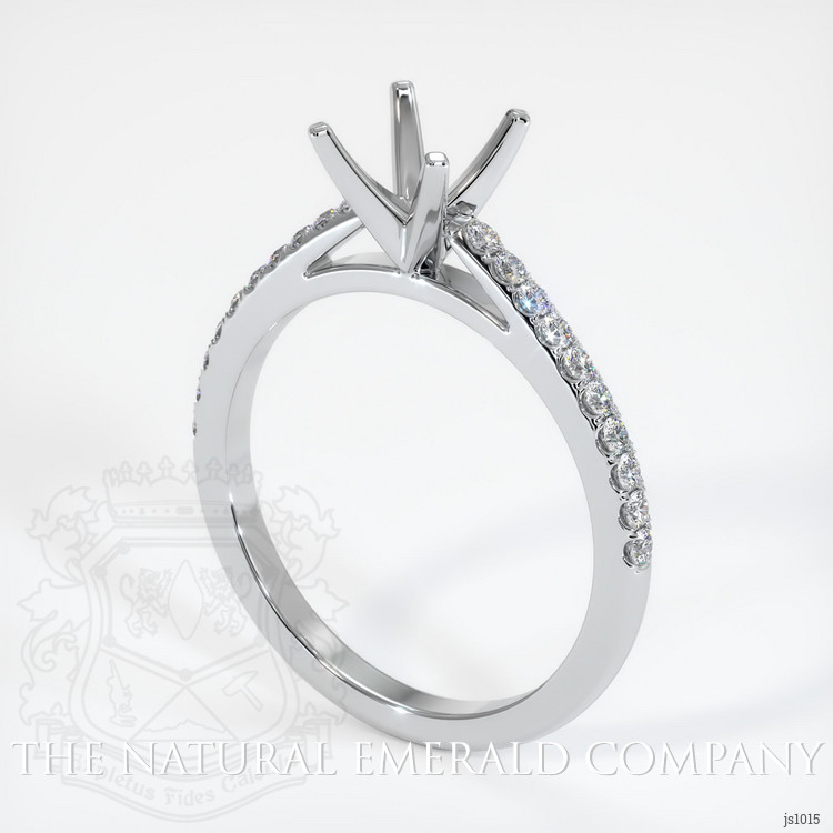 18K White Gold Pave Ring Setting
