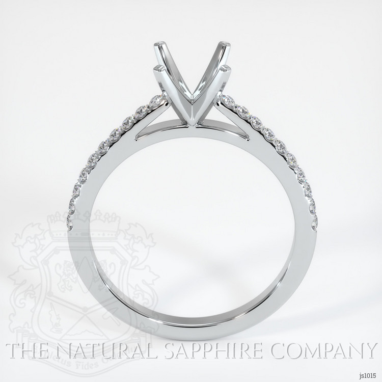 18K White Gold Pave Ring Setting