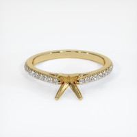 10K Yellow Gold Pave Ring Setting Image