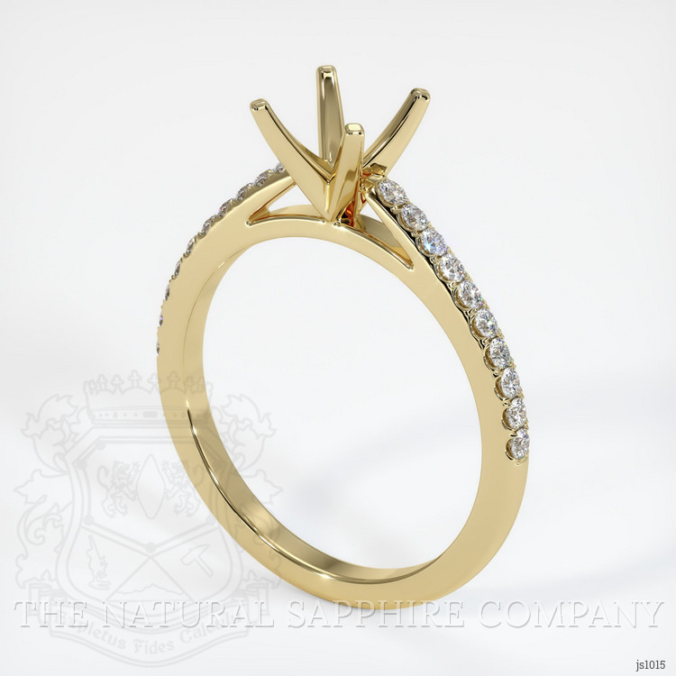 14K Yellow Gold Pave Ring Setting