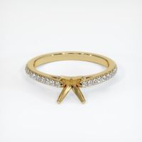 14K Yellow Gold Pave Ring Setting Image