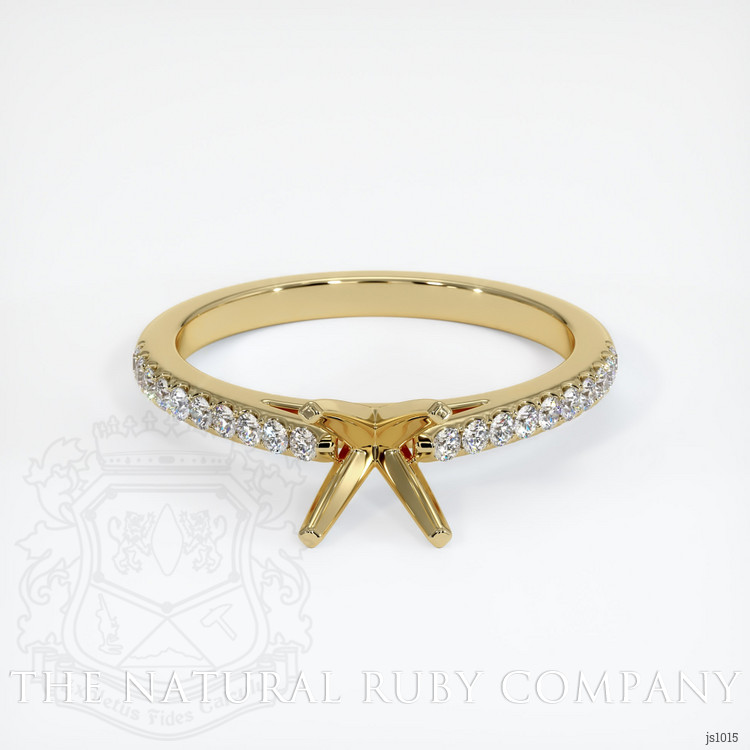 14K Yellow Gold Pave Ring Setting