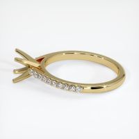 14K Yellow Gold Pave Ring Setting Image