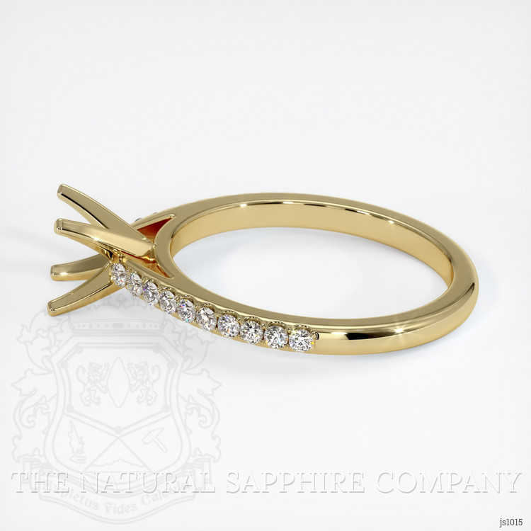 14K Yellow Gold Pave Ring Setting