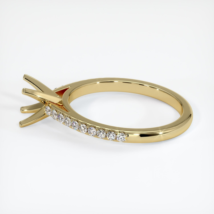 14K Yellow Gold Pave Ring Setting
