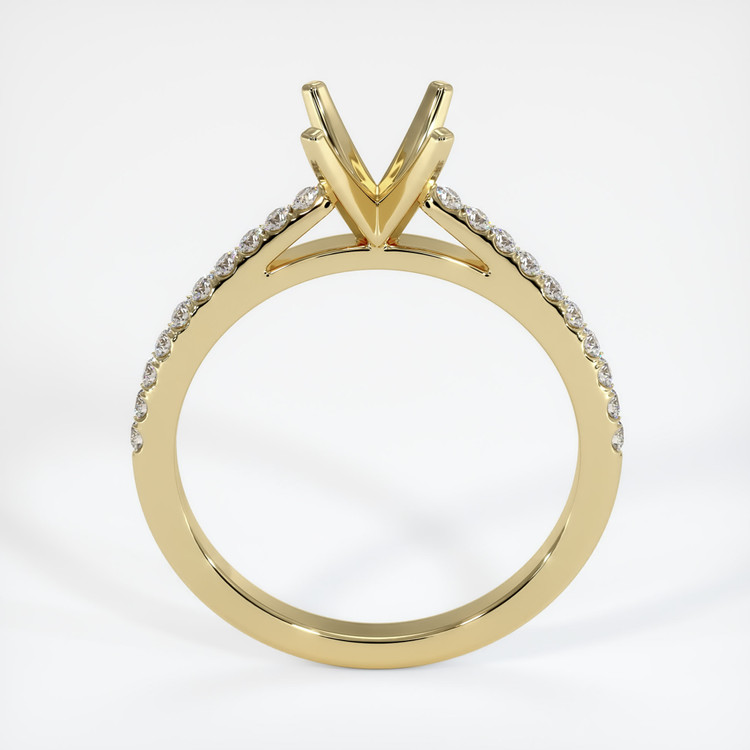 14K Yellow Gold Pave Ring Setting