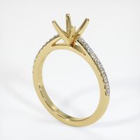 18K Yellow Gold Pave Ring Setting Video