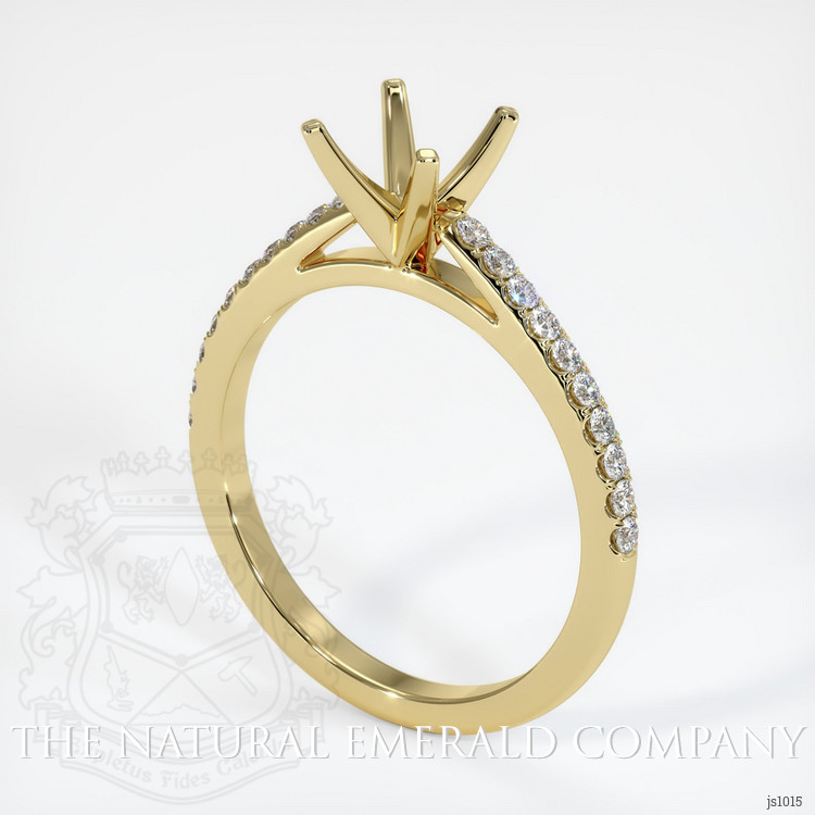 18K Yellow Gold Pave Ring Setting