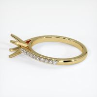 18K Yellow Gold Pave Ring Setting Image