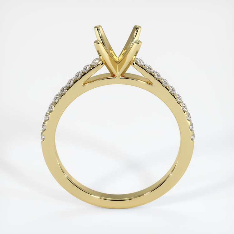 18K Yellow Gold Pave Ring Setting