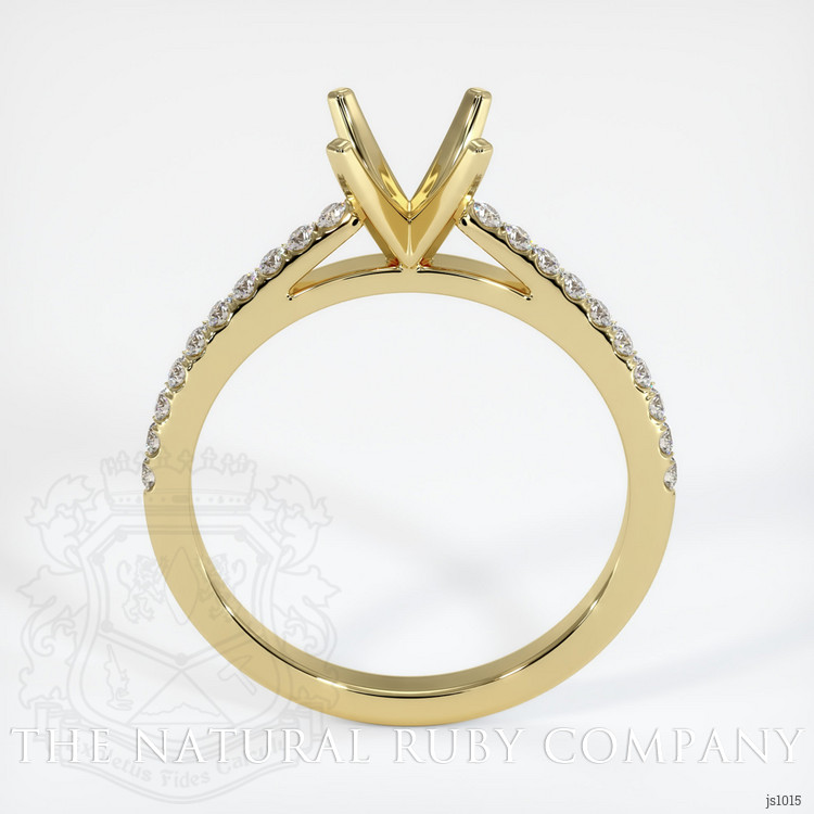 18K Yellow Gold Pave Ring Setting