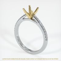 14K Yellow & White Pave Ring Setting Video