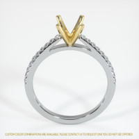 14K Yellow & White Pave Ring Setting Image
