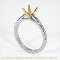 18K Yellow & White Pave Ring Setting Video