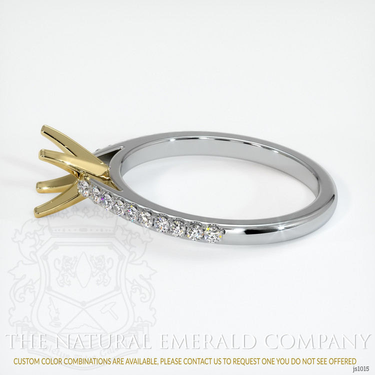 18K Yellow & White Pave Ring Setting