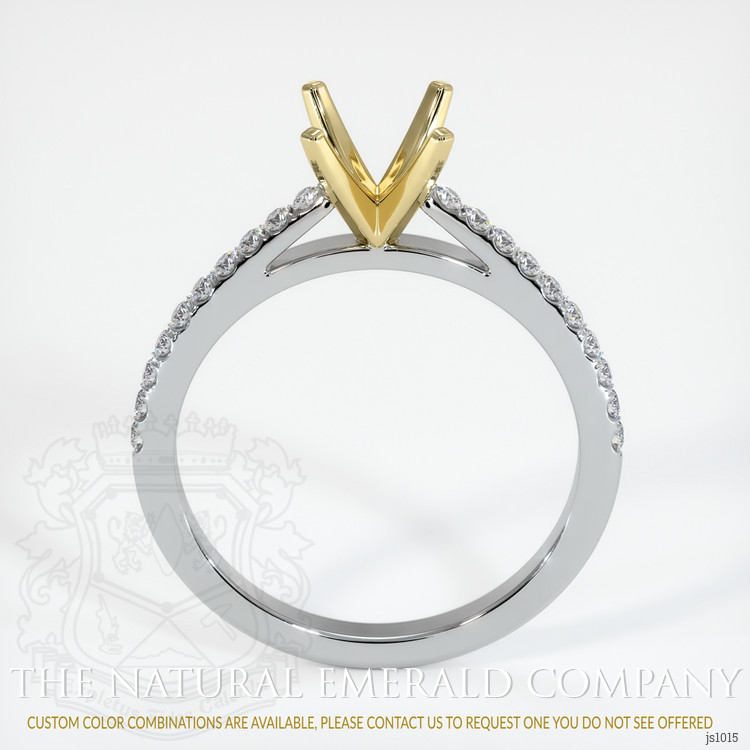18K Yellow & White Pave Ring Setting