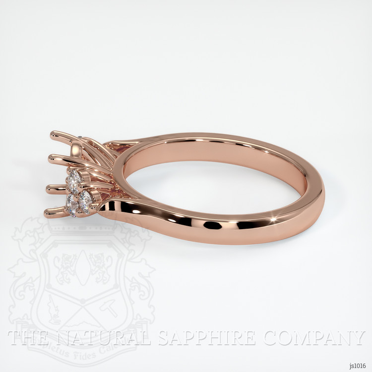 14K Rose Gold Accent Stones Ring Setting