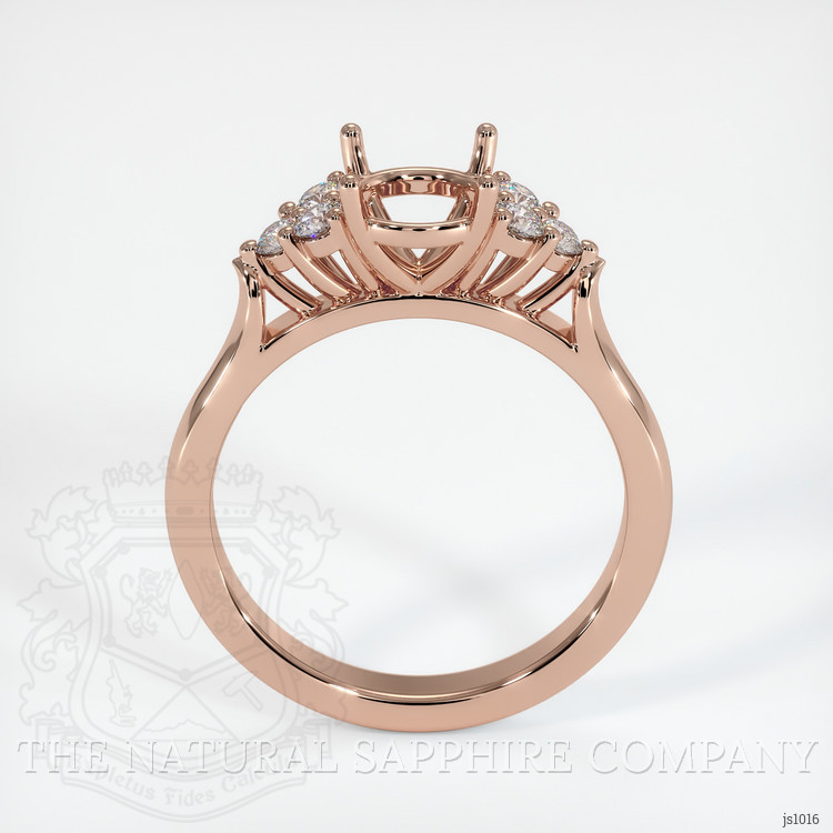 14K Rose Gold Accent Stones Ring Setting