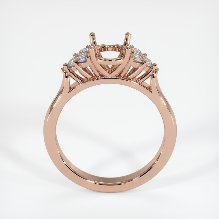 14K Rose Gold Accent Stones Ring Setting