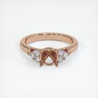18K Rose Gold Accent Stones Ring Setting Image