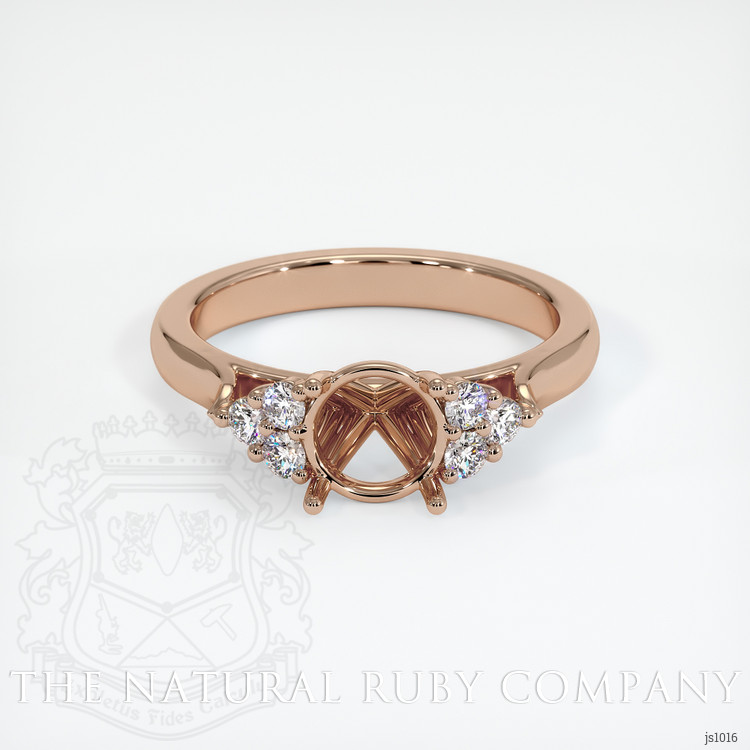 18K Rose Gold Accent Stones Ring Setting