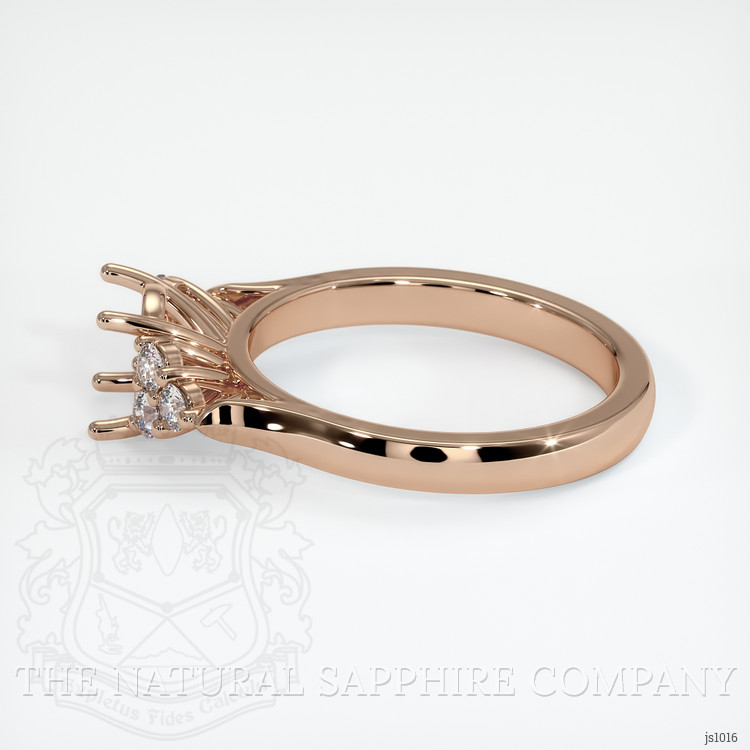 18K Rose Gold Accent Stones Ring Setting