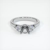 14K White Gold Accent Stones Ring Setting Image