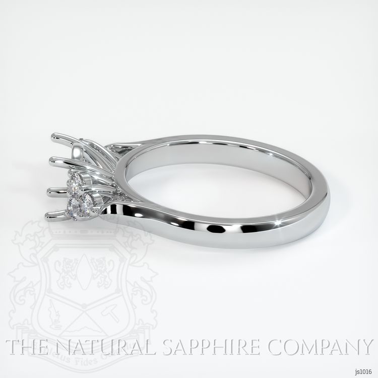 14K White Gold Accent Stones Ring Setting