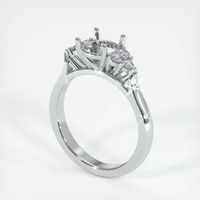 18K White Gold Accent Stones Ring Setting Video