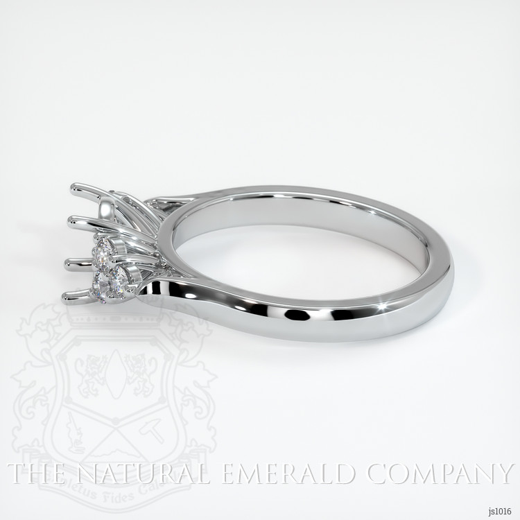 18K White Gold Accent Stones Ring Setting