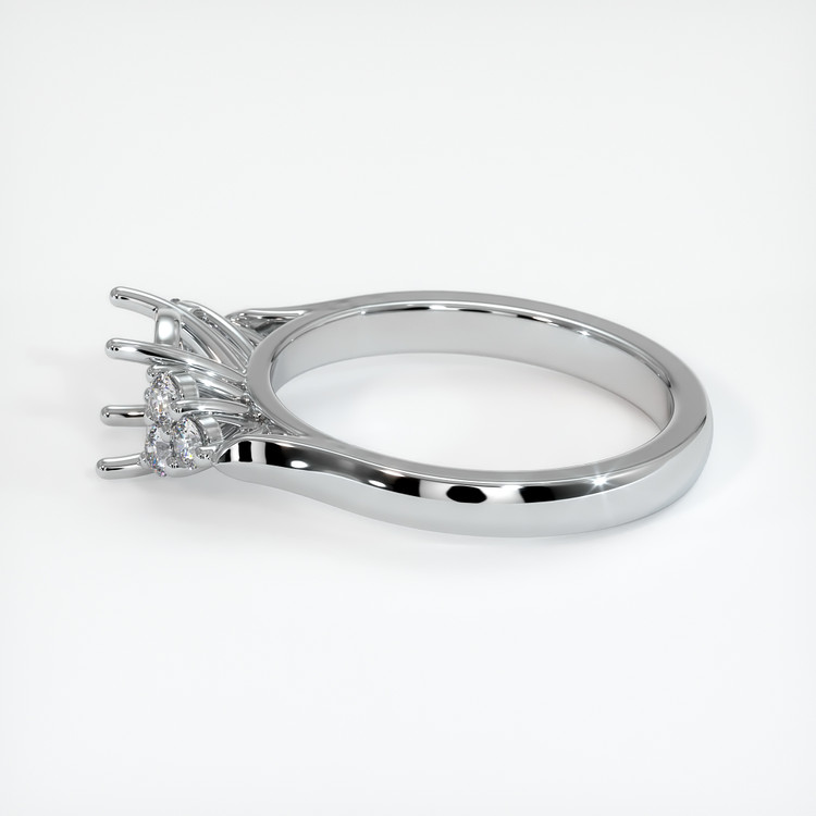 18K White Gold Accent Stones Ring Setting