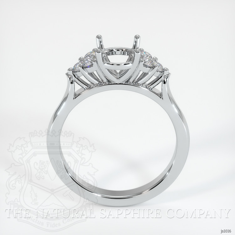 18K White Gold Accent Stones Ring Setting