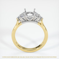 14K White & Yellow Accent Stones Ring Setting Image
